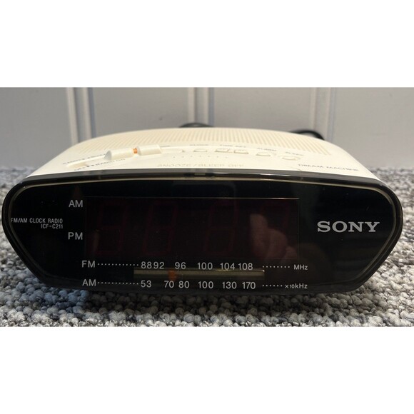 Sony Other - VTG Sony Dream Machine ICF-C211 FM/AM Alarm Clock Radio White Digital Working